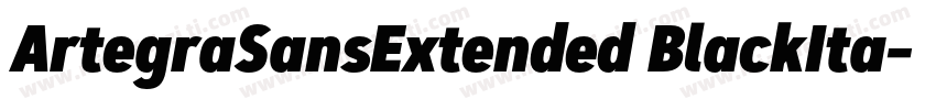ArtegraSansExtended BlackIta字体转换